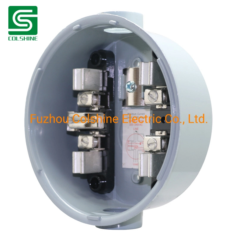 Round Meter Socket 100A Single Phase Residential Electric Meter Base