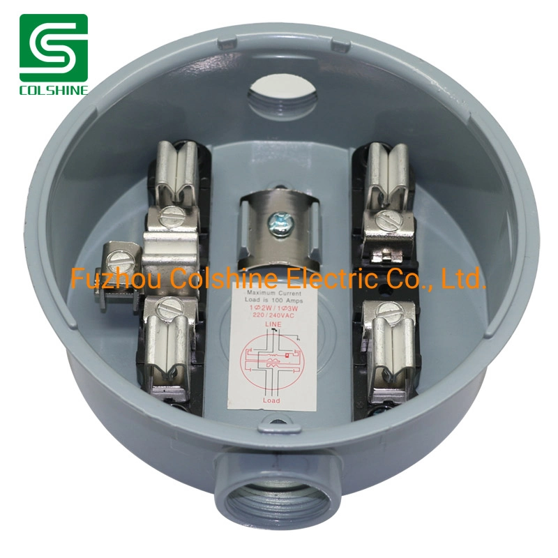 100A 5jaw Single Phase Residential Meter Socket Electrical Meter Base