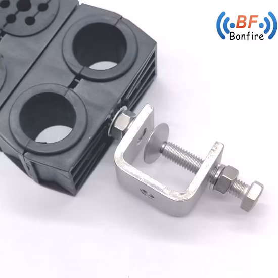 Basiccustomization Fibra Óptica Drop Cable Braçadeira Isolamento Suspensão Braçadeiras de ancoragem sem saída